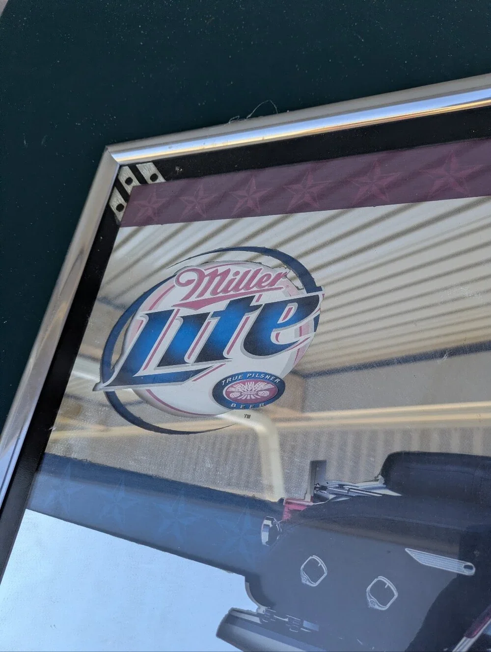 Harley Davidson 100th Anniversary Bar Mirror Miller Lite MGD High Life Beer 2003